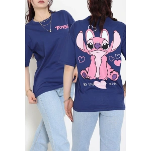 Baskılı Kompakt Penye Tişört Lacipembe - 55044.1872.