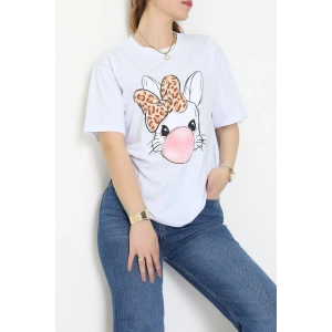 Baskılı Kompakt Penye Tişört Mavileo - 55044.1872.