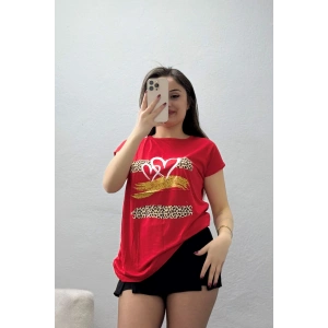 Baskılı Viskon Bluz Kırmızı - 70646.599.