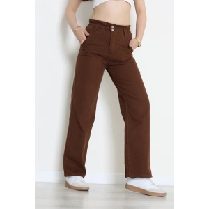 Bel Lastikli Palazzo Kot Pantolon Kahve - 405354.2141.