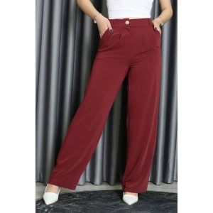 Bel Lastikli Pantolon Bordo - 70989.1347.