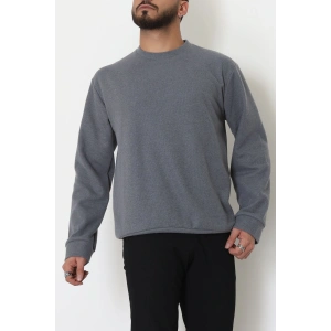 Bisiklet Yaka Selanik Kumaş Erkek Sweat Füme - 42674.1567.