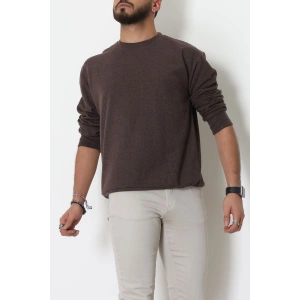 Bisiklet Yaka Selanik Kumaş Erkek Sweat Kahve - 42674.1567.