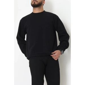 Bisiklet Yaka Selanik Kumaş Erkek Sweat Siyah - 42674.1567.