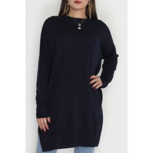 Bisiklet Yaka Triko Lacivert - 42735.1766.