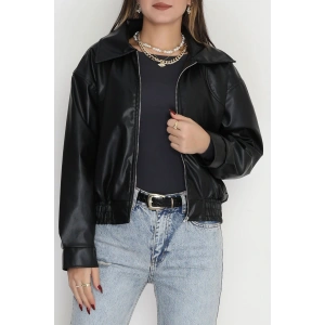 Bomber Deri Ceket Siyah - 42643.1868.