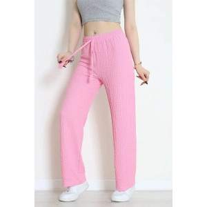Bubble Kumaş Lastikli Pantolon Pembe - 71236.107.