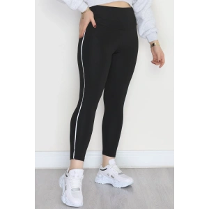 Büyük Beden Dalgıç Biyeli Tayt Siyah - 52024.1005.