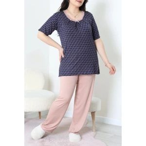 Büyük Beden Dantelli Pijama Takımı Lacikaramel - 71500.1773.