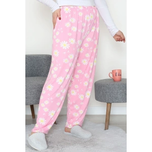 Büyük Beden Milan Pijama Altı Pembe - 52123.1567.