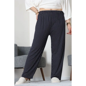 Büyük Beden Viskon Alt Lacivert2 - 52121.1567.