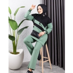 Çapraz Garnili Ribanalı Spor Takım MİNT SİYAH