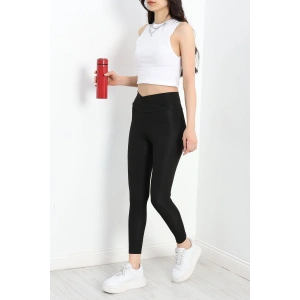 Çapraz Kemer Detaylı Dalgıç Tayt Siyah - 40144.1005.