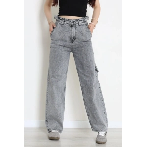 Carpenter Detaylı Baggy Kot Pantolon Gray - 32469.2001.