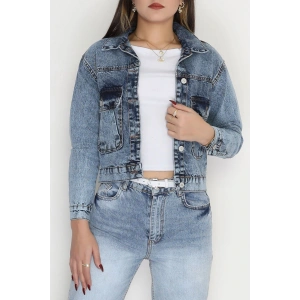 Cep Detay Kot Ceket Açıkmavi - 42680.1836.