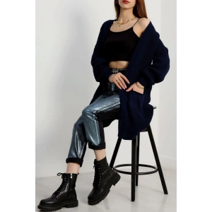 Cep Detaylı Triko Hırka Lacivert - 436.1577.