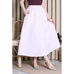 Cepli Dokuma Modal Paraşüt Etek Tozpembe - 71404.1837.