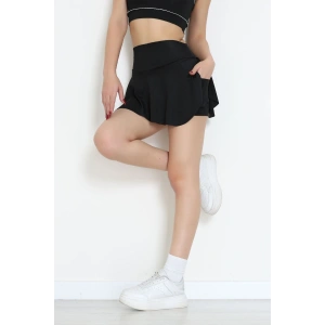 Cepli Şort Etek Siyah - 8010.125.