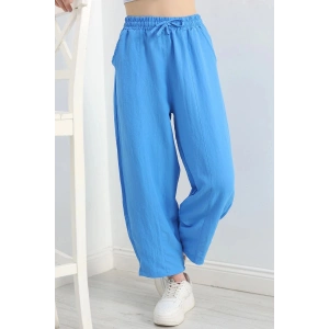 Çımalı Şalvar Pantolon Mavi - 320.1247.