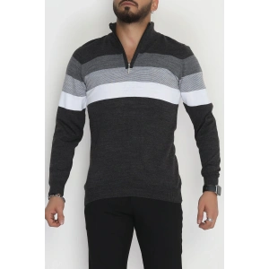 Çizgili Erkek Triko Antrasit - 2530.2052.