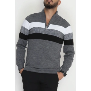 Çizgili Erkek Triko Füme - 2530.2052.