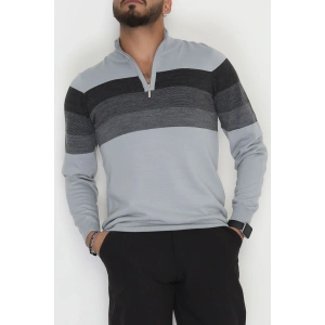 Çizgili Erkek Triko Gri - 2530.2052.