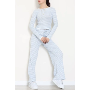 Çizgili Kaşkorse İkili Takım Mavibeyaz - 55033.1567.