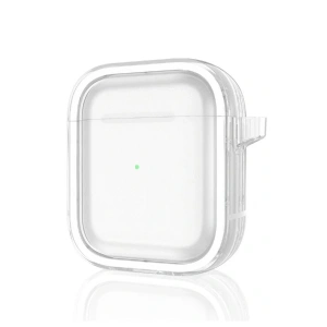 CPT05 Airpods 4 (4.nesil) Shiny Şeffaf Kılıf - Beyaz