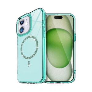 CPT05 Apple iPhone 11 Live Diamond Magsafe Kapak - Yeşil