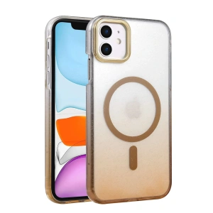 CPT05 Apple iPhone 12 Glossy Magsafe Kapak - Çöl Titanyum