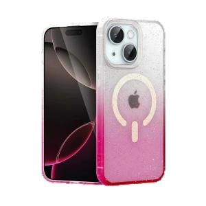 CPT05 Apple iPhone 14 Pummel Shiny Magsafe Kapak - Pembe