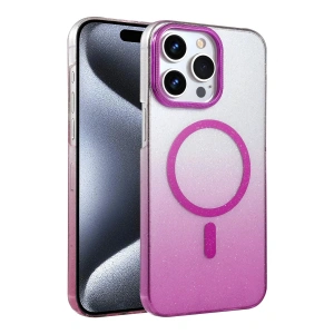 CPT05 Apple iPhone 15 Pro Max Glossy Magsafe Kapak - Mor