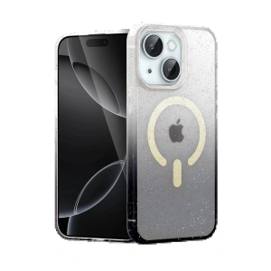 CPT05 Apple iPhone 15 Pummel Shiny Magsafe Kapak - Siyah