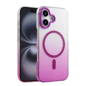 CPT05 Apple iPhone 16 Glossy Magsafe Kapak - Mor