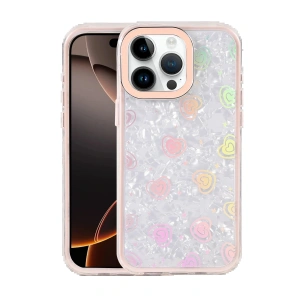 CPT05 Apple iPhone 16 Pro Max Lumi Desenli Kapak - Pembe