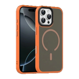 CPT05 Apple iPhone 16 Pro Max Megane Magsafe Kapak - Turuncu