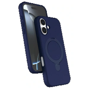 CPT05 Apple iPhone 16 Regal Magsafe Standlı Kapak - Lacivert