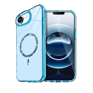 CPT05 Apple iPhone 16E Live Diamond Magsafe Kapak - Mavi