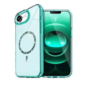 CPT05 Apple iPhone 16E Live Diamond Magsafe Kapak - Yeşil