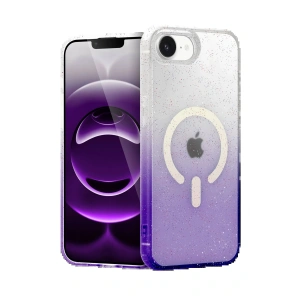 CPT05 Apple iPhone 16E Pummel Shiny Magsafe Kapak - Mor