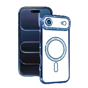 CPT05 Apple iPhone 17 Air Joke Simli Magneticsafe Kılıf - Mavi