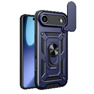 CPT05 Apple iPhone 17 Air Pars Lens Yüzüklü Silikon - Lacivert