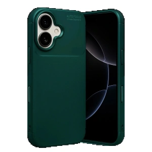 CPT05 Apple iPhone 17 Auto Focus Karbon Kapak - Koyu Yeşil