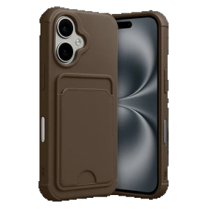 CPT05 Apple iPhone 17 Kelvin Kartvizitli Silikon - Kahverengi