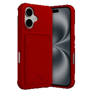 CPT05 Apple iPhone 17 Kelvin Kartvizitli Silikon - Kırmızı