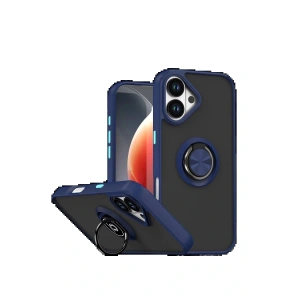 CPT05 Apple iPhone 17 Montreal Yüzüklü Silikon Kapak - Lacivert