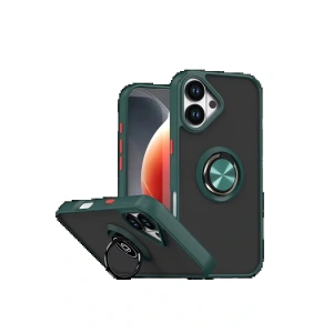 CPT05 Apple iPhone 17 Montreal Yüzüklü Silikon Kapak - Yeşil