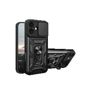 CPT05 Apple iPhone 17 Pars Lens Yüzüklü Silikon - Siyah