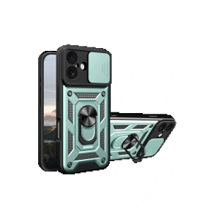 CPT05 Apple iPhone 17 Pars Lens Yüzüklü Silikon - Yeşil