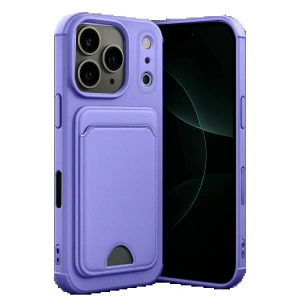 CPT05 Apple iPhone 17 Pro Kelvin Kartvizitli Silikon - Lila